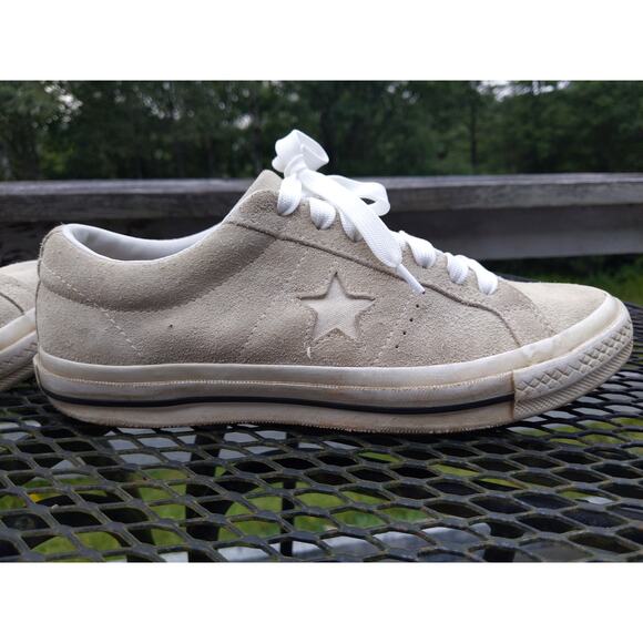 Converse One Star Ox Sz W10 M8 Suede OG 1 Retro Low Off Cream Leather - Picture 5 of 9
